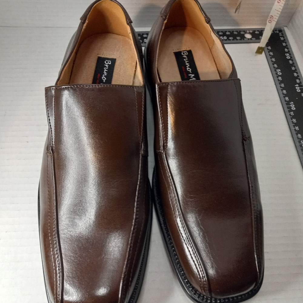 Bruno Marc formal leather lined square toe dress loafer shoes